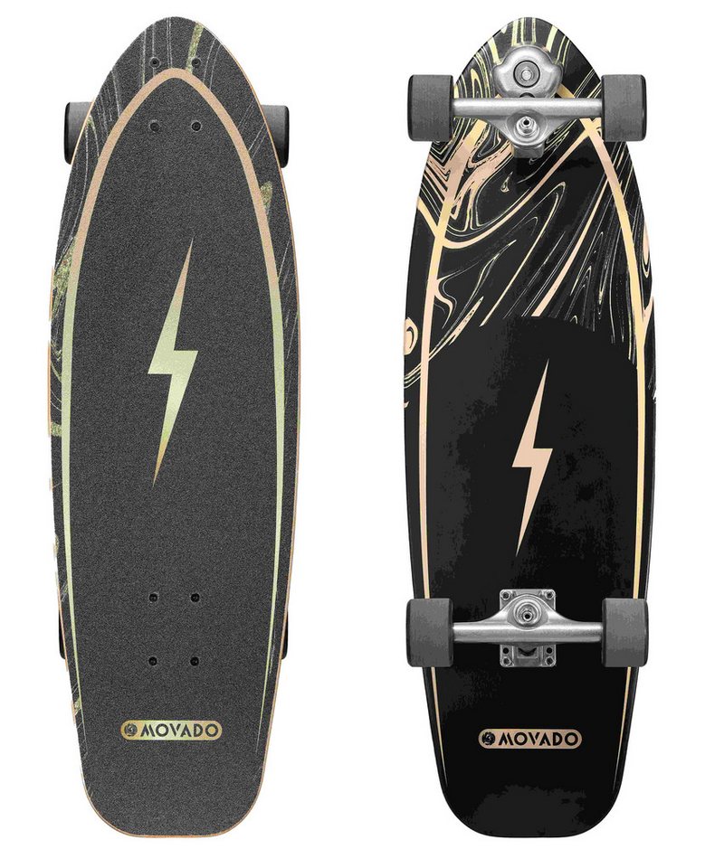 Bikestar Skateboard Longboard, ab 8 Jahre, ab 125 cm, Jungen, Mädchen, 65mm Rollen, Ahornholz, ABEC-9 Kugellager, 78A Rollenhärte, bis 100 kg von Bikestar