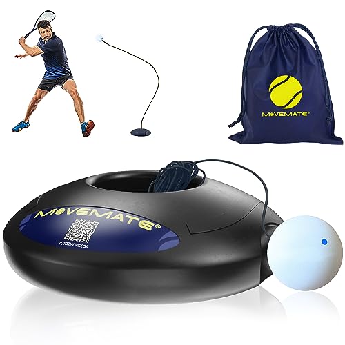 MOVEMATE Squash-Trainer Set mit Premium Squashball | innovatives Ballspiel für Draußen, im Garten, im Park für Kinder & Erwachsene | inkl. Transporttasche & Übungsvideos von MOVEMATE