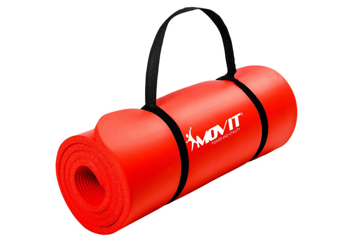 MOVIT Yogamatte XXL Pilates Gymnastikmatte, Yogamatte, Training (schadstoffgeprüft, mit Verschlussband), 190x100x1,5cm oder 190x60x1,5cm oder 183x60x1,0cm, Größen-, Farbwahl von MOVIT