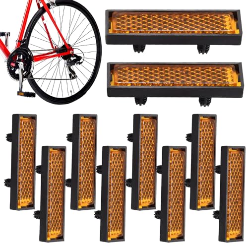 10 Stück Reflektoren Für Fahrrad Pedale, Fahrradpedale,Nacht Sicherheit Warnung Pedal, Fahrrad Pedal Reflektoren Für Fahrrad Pedale Für Rennrad Sichere Nachtfahrt(2.01inch) von MOVKZACV