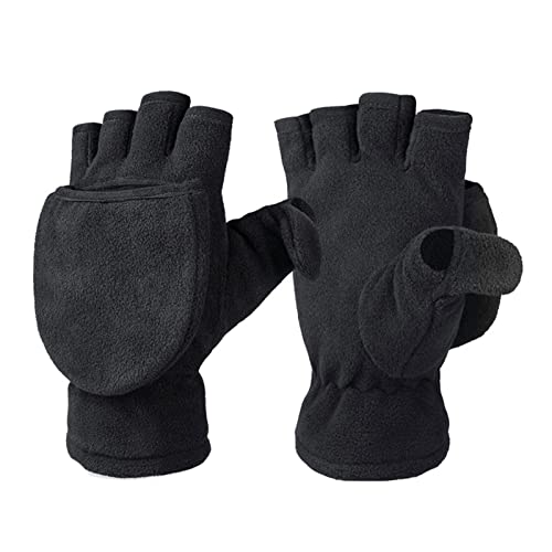 MOVKZACV 1 Paar Motorradhandschuhe Winter Winter Handschuhe für Männer und Frauen Fingerlose Handschuhe 3 m Slim mit Klappe (L) von MOVKZACV
