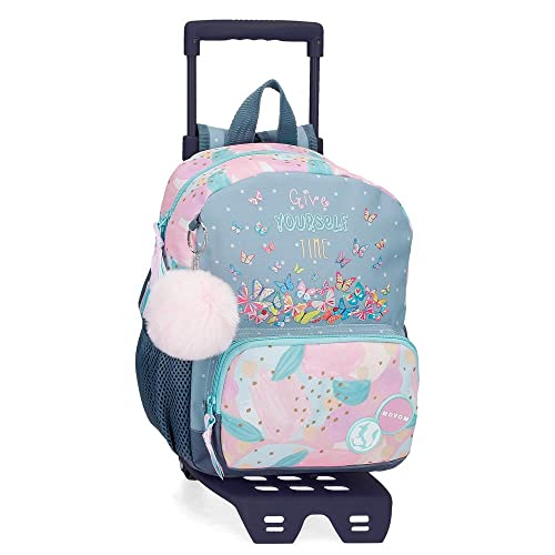 MOVOM Girl's Give Yourself Time Gepäck – Kuriertasche, blau, Einheitsgröße, Rucksack 28 + Trolley von MOVOM