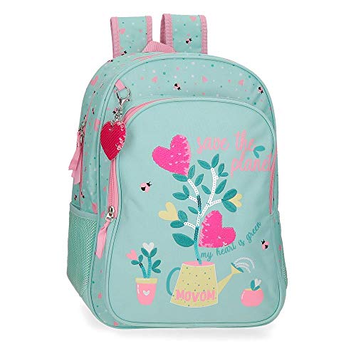 Movom Flower Pot Rucksack Grün 31 x 42 x 13 cm Polyester 16,93 l von MOVOM