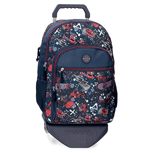 Movom Freizeitrucksack mit mehrfarbigem Trolley, 33 x 44 x 17 cm, Polyester, 24,68 l von MOVOM