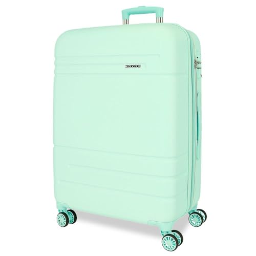 Movom Galaxy Koffer, mittelgroß, Blau, 48 x 68 x 27 cm, starr, ABS, seitlicher Kombinationsverschluss, 74 l, 3,86 kg, 4 Doppelrollen, blau, Mittelgroßer Koffer von MOVOM