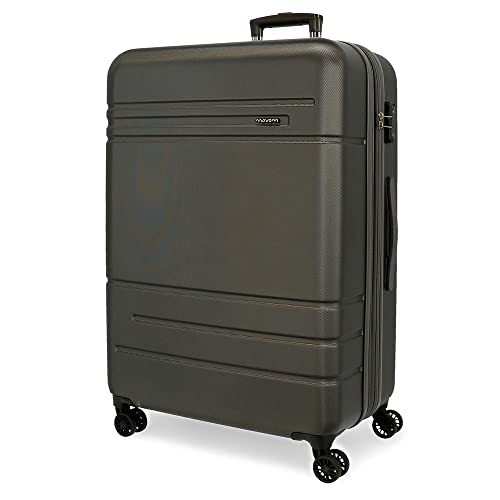 Movom Galaxy Koffer mittelgroß, Schwarz, 48 x 68 x 27 cm, Hartplastik, seitlicher Kombinationsverschluss, 72 l, 3,86 kg, 4 Räder von MOVOM