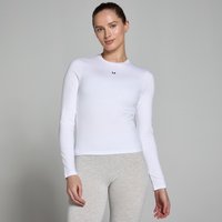 MP Damen Basics Körperbetontes Langarm-T-Shirt – Weiß - XS von MP
