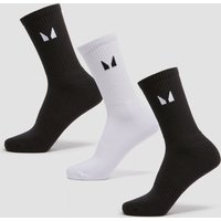 MP Damen Essentials Crew Socken (3er-Pack) – Schwarz/Weiß - UK 12-14 von MP