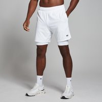 MP Herren 2-in-1-Trainingsshorts — Weiß - XXL von MP