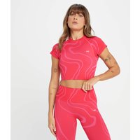 MP Damen Tempo Wave Nahtloses Croptop – Rougue Red - M von MP