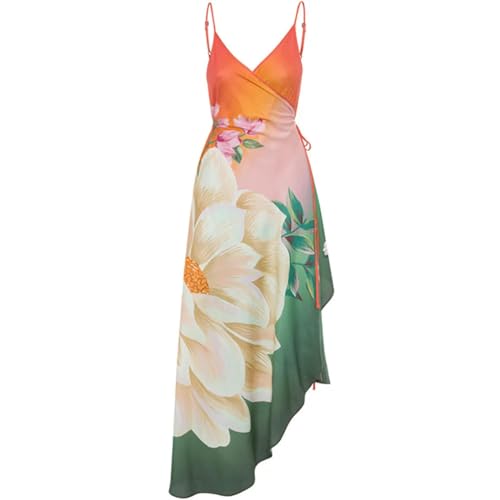 MPOWRX Rosa Kleid Print Badeanzug Set Damen Sommer Badeanzug 3-teiliger Bikini von MPOWRX