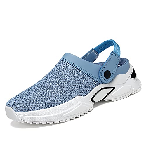 MQSHUHENMY Men's Orthopedic Hollow-Out Summer Sandals, Orthopedic Sandals for Men, Mens Mesh Shoes Sandals, Mesh Slippers (Blue,43) von MQSHUHENMY