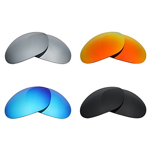 MRY 4 Paar Polarisierte Ersatz-Objektive für Wiley X XL-1 Advanced sunglasses-stealth schwarz/fire rot/ice blau/silber titan von MRY