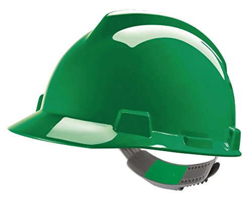 MSA V-Gard Bauhelm - unbelüfteter, robuster Schutzhelm für Elektriker und für die Arbeit in BAU & Industrie - EN 397 - Grün von MSA