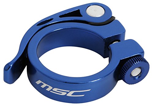 MSC Bikes Unisex-Erwachsene MSC Schnellverschluss Sattelstütze Aluminium 34,9 mm blau eloxiert Schnellspanner, 34.9 mm von MSC Bikes