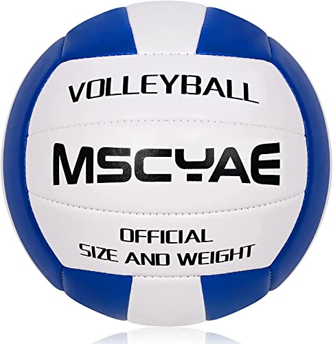 Volleybälle offizieller Größe 5,Indoor Outdoor Beachvolleybälle Weiche Berührung Beach Volleyball für Strand, Garten und Bad Blau von MSCYAE