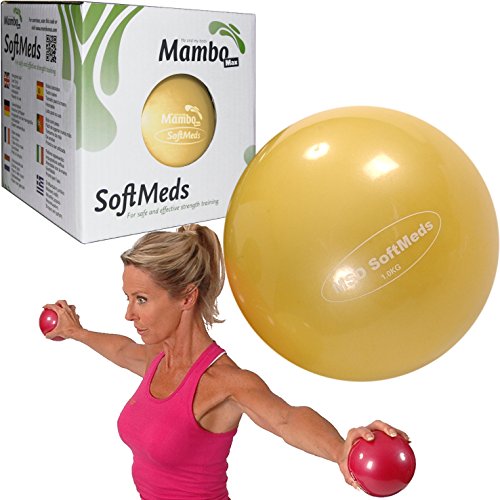Msd SoftMed Medizinball, 1 kg, 12 cm, weich, aufblasbarer Ball für Pilates, Fitness von MSD Europe bvba