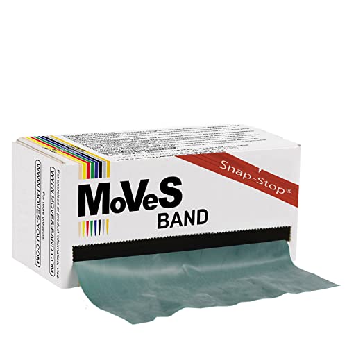 MoVeS Band stark grün 5.5 m Resistance Exercise Band mit Snap Stop von MSD