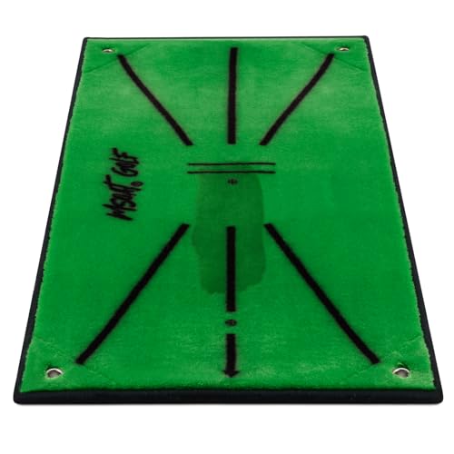 MSOAT Golf Trainingsmatte für Swing Detection Batting, Schwung Übungsmatte Accustrike Swing Practice Mat, 60x30cm Golf Schlägermatte für Indoor Outdoor (Hellgrün) von MSOAT