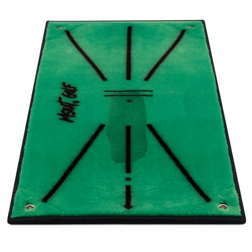 MSOAT Golf Trainingsmatte für Swing Detection Batting, Schwung Übungsmatte Accustrike Swing Practice Mat, 60x30cm Golf Schlägermatte für Indoor Outdoor (dunkelgrün) von MSOAT