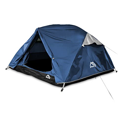 MSPORTS Campingzelt Premium Ultraleicht Zelt auswählbar für 2 oder 3 Personen Würfelzelt Wasserdicht Winddicht Kuppelzelt Zelt (Königsblau, 3 Personen - 237 x 134 cm) von MSPORTS