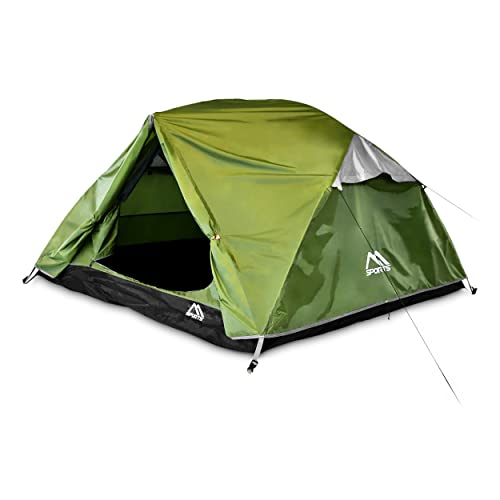 MSPORTS Campingzelt Premium Ultraleicht Zelt auswählbar für 2 oder 3 Personen Würfelzelt Wasserdicht Winddicht Kuppelzelt Zelt (Olivgrün, 3 Personen - 237 x 134 cm) von MSPORTS
