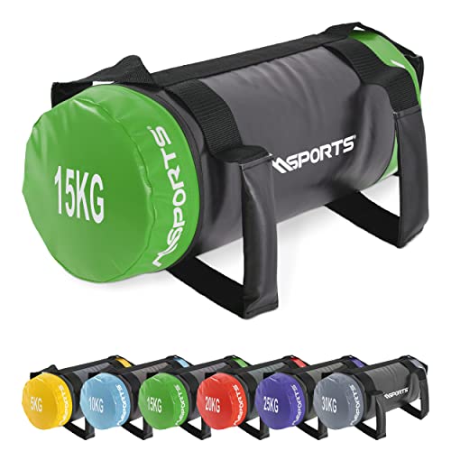 MSPORTS Power Bag Premium 5-30 kg Fitness Bag - Sandsack für Functional Fitness Gewichtssack (15 kg) von MSPORTS