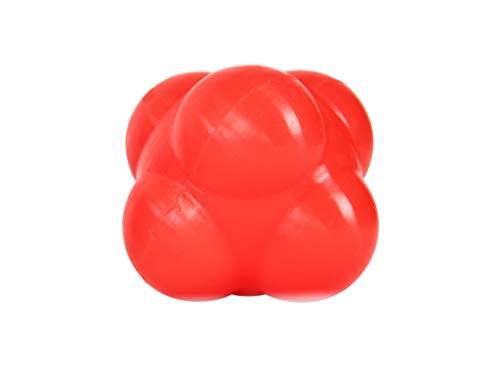 MSPORTS Reaktionsball zum Trainieren der Reaktionsschnelligkeit - Durchmesser 10 cm - Fitnessball (Rot) von MSPORTS