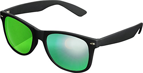 MSTRDS Likoma Mirror Unisex Sonnenbrille Für Damen und Herren mit verspiegelten Gläsern, black/green von MSTRDS