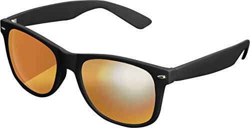 MSTRDS Likoma Mirror Unisex Sonnenbrille Für Damen und Herren mit verspiegelten Gläsern, black/orange von MSTRDS