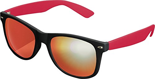MSTRDS Likoma Mirror Unisex Sonnenbrille Für Damen und Herren mit verspiegelten Gläsern, black/red/red von MSTRDS