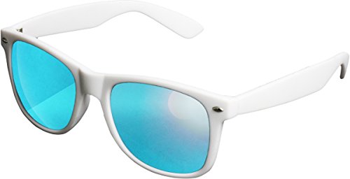 MSTRDS Likoma Mirror Unisex Sonnenbrille Für Damen und Herren mit verspiegelten Gläsern, white/blue von MSTRDS