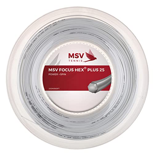 MSV Focus HEX Plus 25 Tennissaite 200m 1.25mm weiß von MSV
