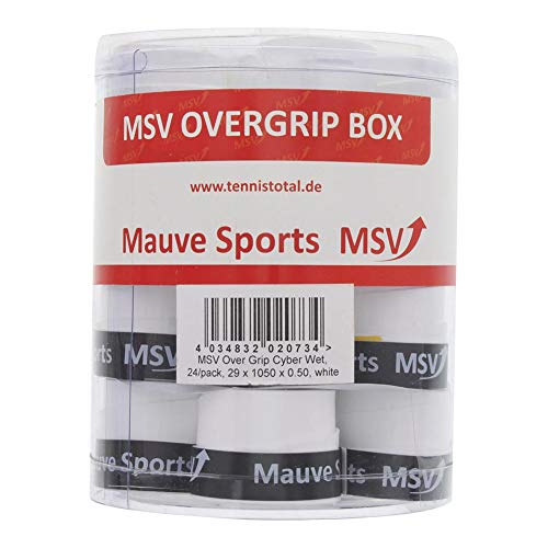 MSV Overgrip Cyber Wet Pack Weiß Tennisovergrip 24er Pack von MSV