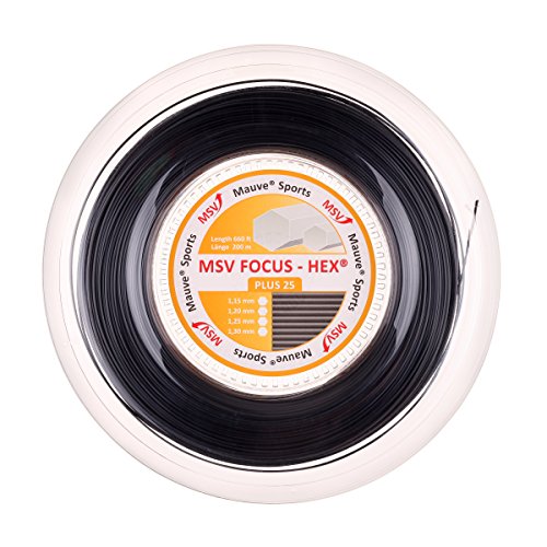 MSV Saitenrolle Focus-HEX Plus 25, Schwarz, 200 m, 0355260135700010 von MSV