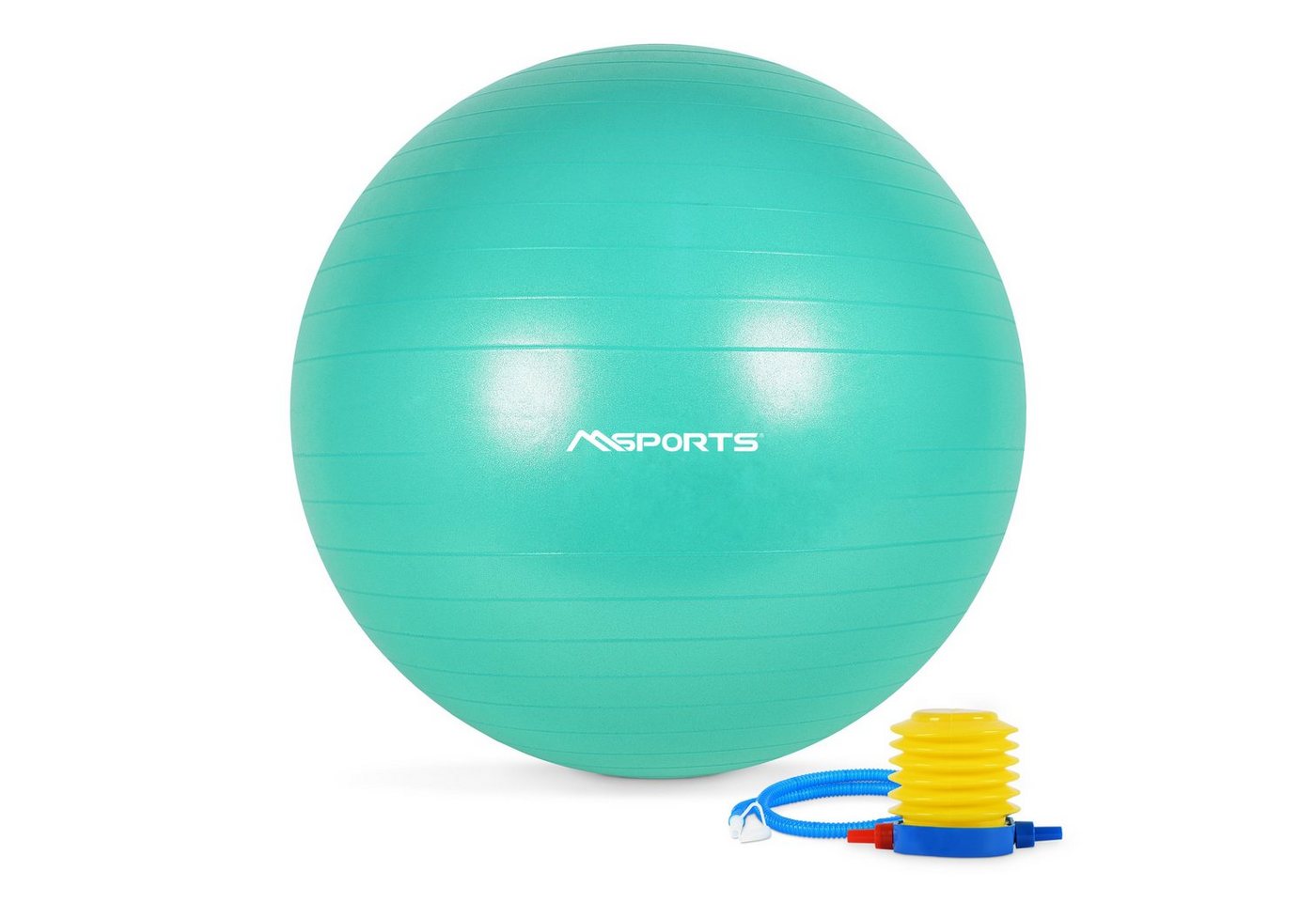 MSports® Gymnastikball Gymnastikball Anti Burst inkl. Pumpe + Workout App von MSports®