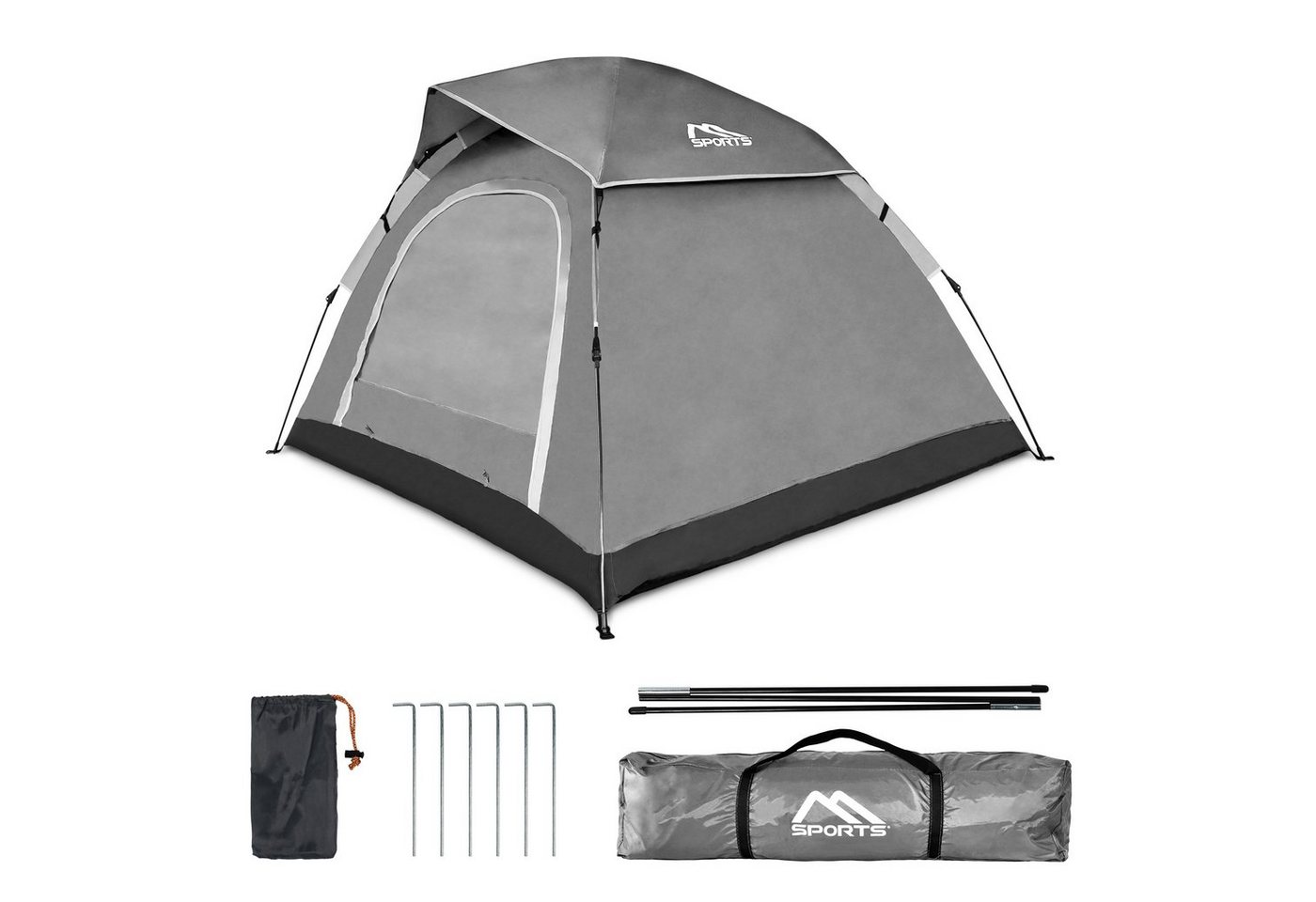 MSports® Igluzelt Campingzelt Pop Up Zelt 2-3 Personen Würfelzelt Wasserdicht Winddicht Kuppelzelt Zelt von MSports®