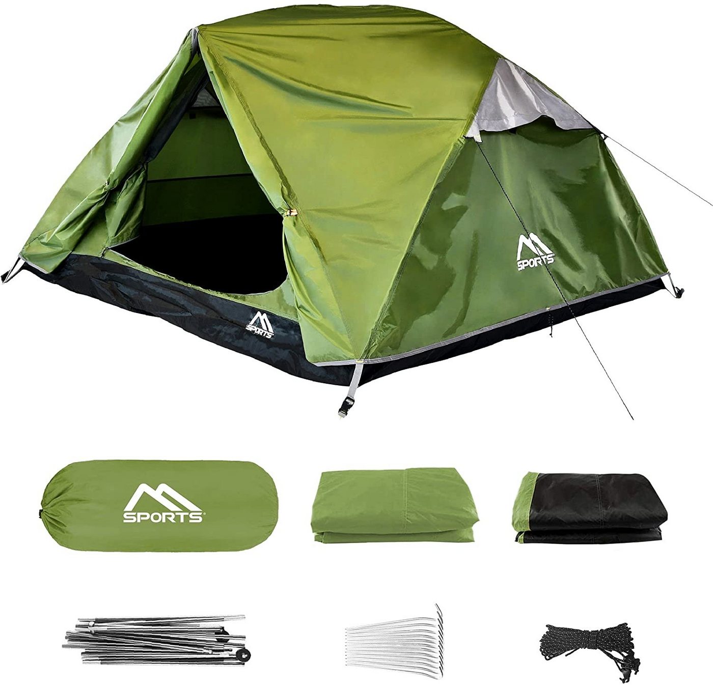 MSports® Igluzelt Campingzelt Ultraleicht Zelt für 3 Personen Würfelzelt Wasserdicht Winddicht Kuppelzelt Zelt von MSports®