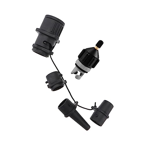 MUELODSIC 2 Stück Multifunktionaler Pumpenadapter für Sup und Schlauchboote Luftdichter Kayak Adapter Kompatibel mit Herkömmlichen Kompressor Handluftpumpen Schwarz von MUELODSIC
