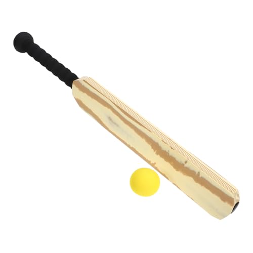 MUELODSIC Eva Set mit Ball und Schläger Holzoptik Robustes Outdoor Sportspielzeug für Tragbar und Langlebig Fördert Eltern Junge Mädchen Bewegungsspiele und Ballkoordination von MUELODSIC
