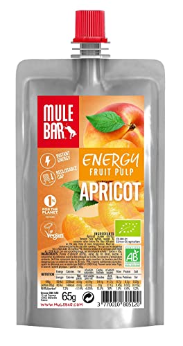 MULEBAR Unisex-Adult Pulpe Fruits Abricot 65g (boite de 10 gourdes), schwarz, One Size von MULEBAR
