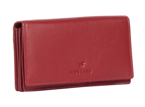 MUSTANG Seattle Leather Long Wallet Top Opening Flap Burgundy von MUSTANG