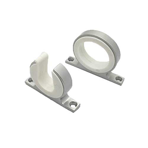 Marine Grade Rutenhalter Rack Holder Lock Ring Set für Bootsangeln poliert 316 Edelstahl Delrin, 1 Set von MUTTIY