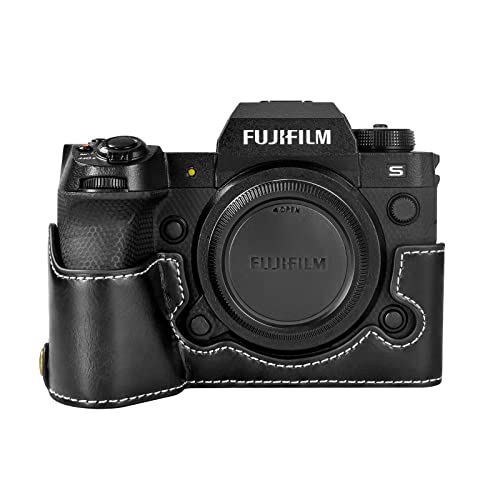 Fuji XH2S/XH2 Tasche, MUZIRI KINOKOO Schutzhülle aus PU-Leder, kompatibel mit Fujifilm XH2S/X-H2S/XH2 SLR-Kamera – Schwarze Kameratasche von MUZIRI KINOKOO