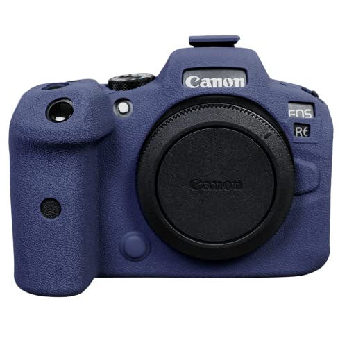 MUZIRI KINOKOO EOS R6/R6 II Tasche, Schutzhülle Kompatibel für Canon EOS R6/EOS R6 II/R6 Mark II Kamera-Weiche Silikon-Abdeckung Kameratasche - Blau von MUZIRI KINOKOO