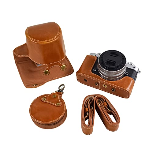 MUZIRI KINOKOO ZFC Tasche, PU-Leder Schutzhülle Kompatibel mit Nikon ZFC/Z FC und 16-50 mm f/3.5-6.3 oder 28 mm f/2.8 SE Objektiv mit Verstellbarer Schultergurt - Braun von MUZIRI KINOKOO