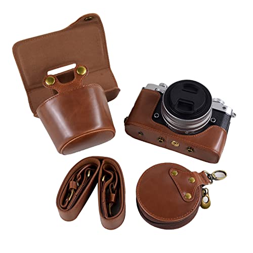 MUZIRI KINOKOO ZFC Tasche, PU-Leder Schutzhülle Kompatibel mit Nikon ZFC/Z FC und 16-50 mm f/3.5-6.3 oder 28 mm f/2.8 SE Objektiv mit Verstellbarer Schultergurt - Kaffee von MUZIRI KINOKOO