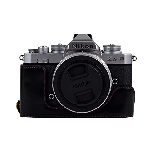 Muziri Kinoo Kameratasche für Nikon Z FC Zfc, Kunstleder, mit Öffnung unten, Schwarz, Modern von MUZIRI KINOKOO
