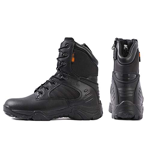 MWbetsy High-Top-Kampf-Stiefel Commando Outdoor-Wüste Tactical Boots Army Training Wandern Walkin Bergschuhe Große Leder Leichte Schuhe,Schwarz,41 von MWbetsy