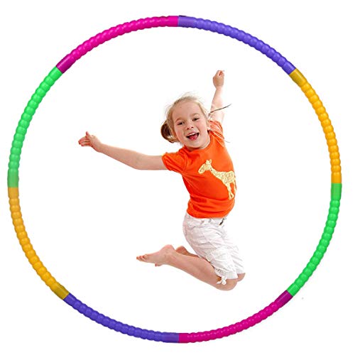 MXJFYY Hoola Hoops für Kinder, Abnehmbarer Verstellbarer Fitness Reifen für Gymnastik, Tanz, Spiele, Abnehmen für Jungen und Mädchen (60DM) von MXJFYY